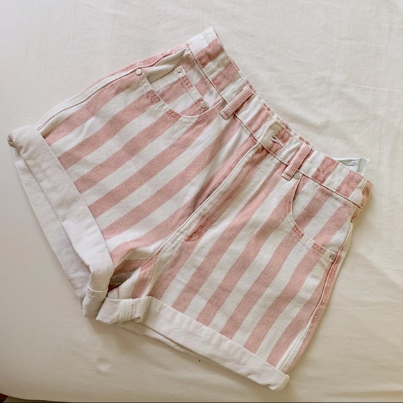 NWOT Zara Stripe Hi waist Shorts - Picture 1 of 3